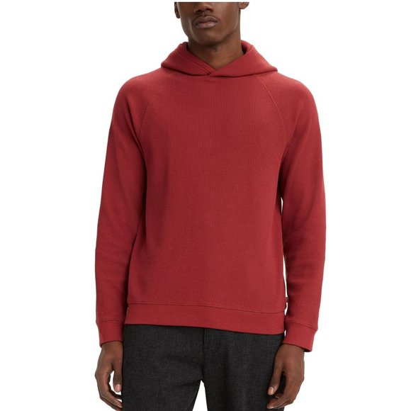 Levis Mens Seasonal Relaxed Fit Hooded Thermal T-shirt Brick Red B4HP - Picture 1 of 2